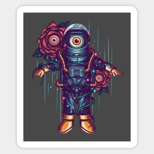 Alien Astronaut Design Sticker